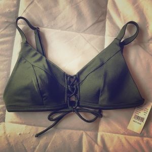 Lace up bikini top